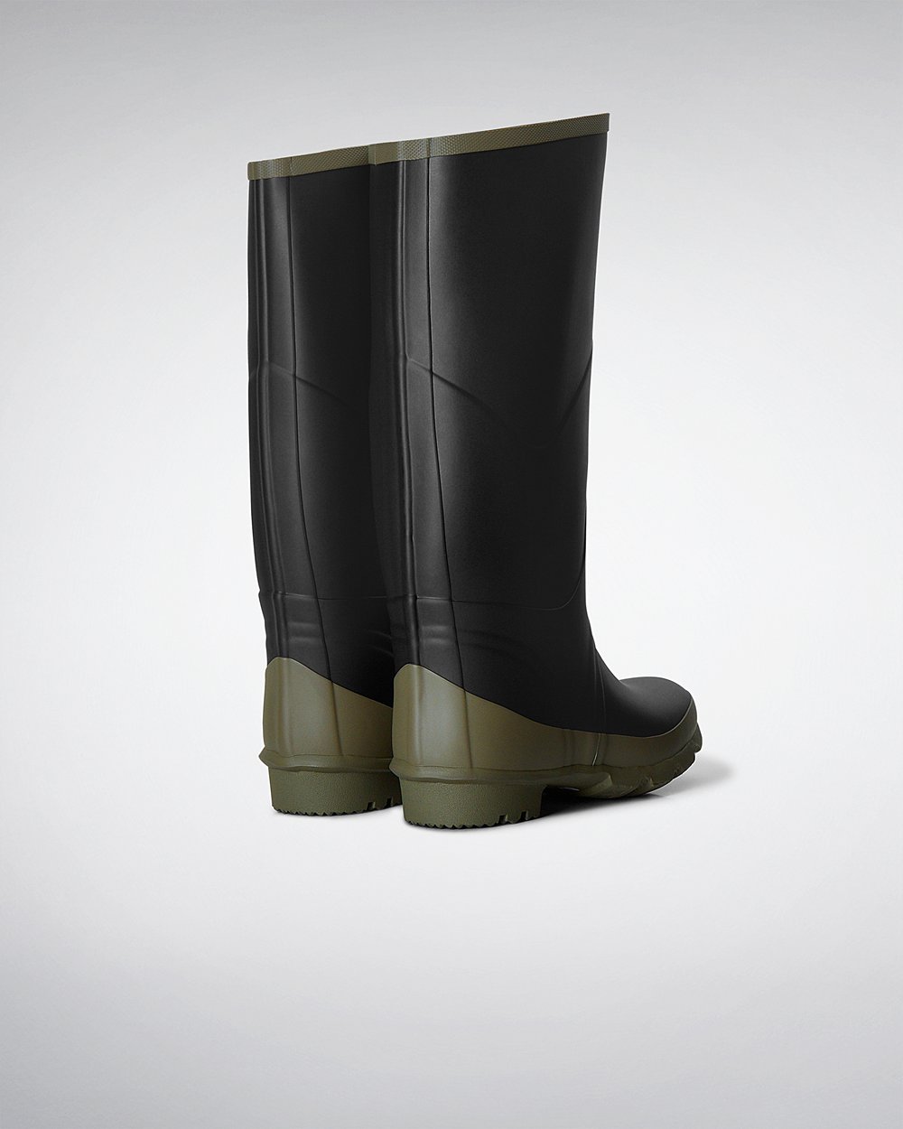 Women Hunter Argyll Bullseye Full Knee | Tall Rain Boots Black | NZ-89503-JSHY